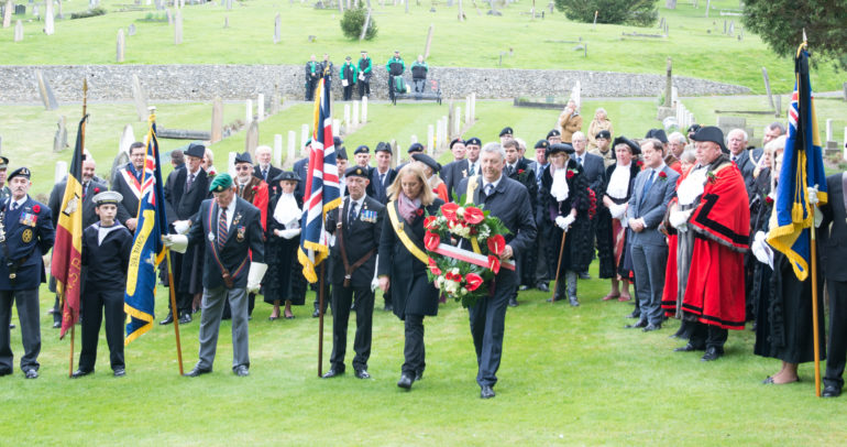 Imagem da reportagem intitulada Desfiles e serviços especiais de Dover para comemorar o 100º aniversário do Zeebrugge Raid