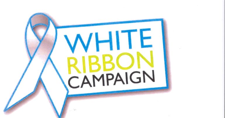 Image for the news article titled International White Ribbon Day 25 تشرين الثاني 2019 - خذ تعهد "لا لارتكاب, عذر أو التزام الصمت حول العنف الذكوري ضد المرأة "