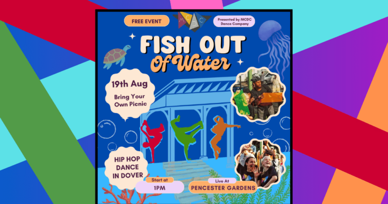 Image for news item: Fish Out of Water – Free Open Air Theatre – Pencester Gardens and Marina Curve – Sat 19th Aug